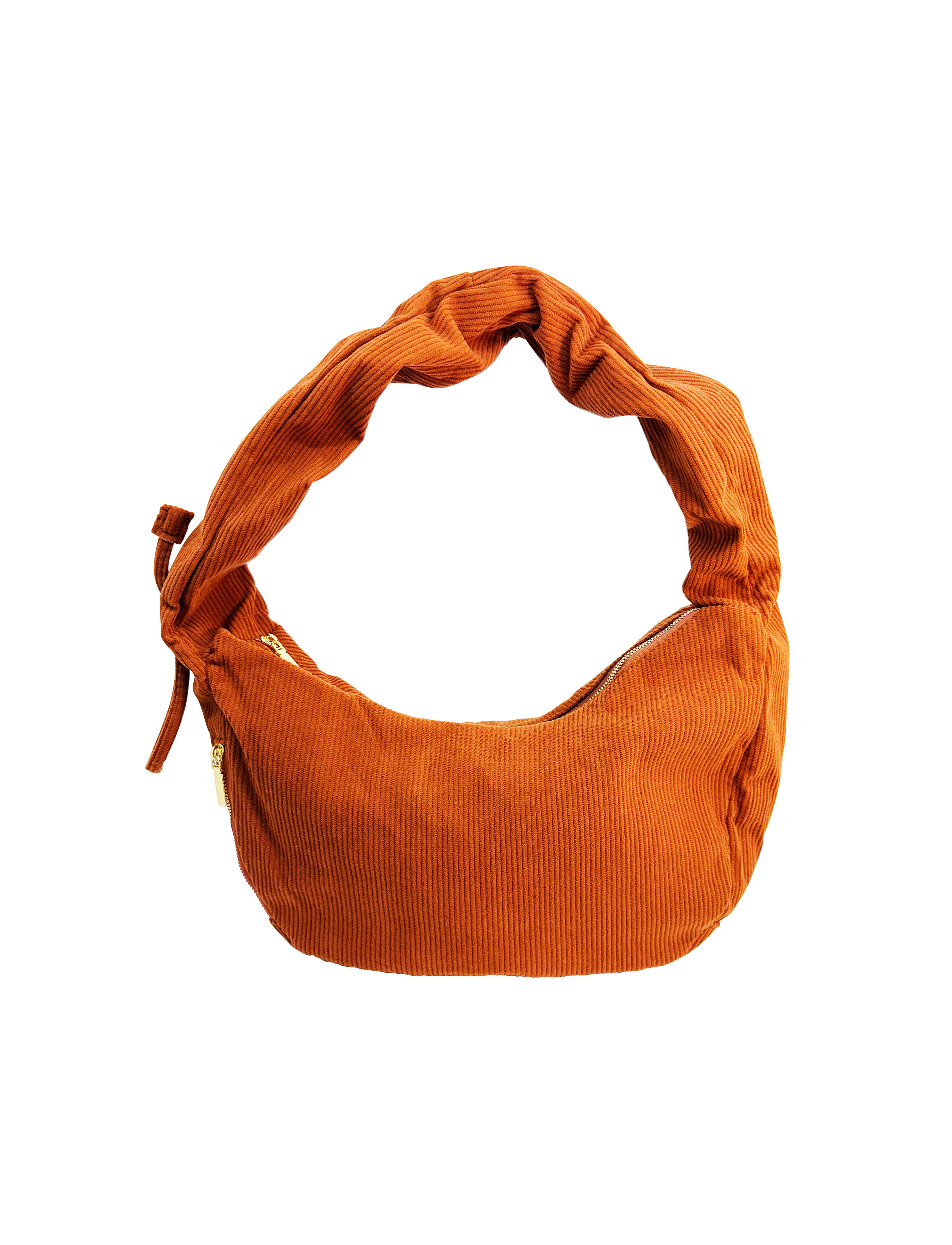 CURDUROY MESSENGER DUMPLING BAG RUST