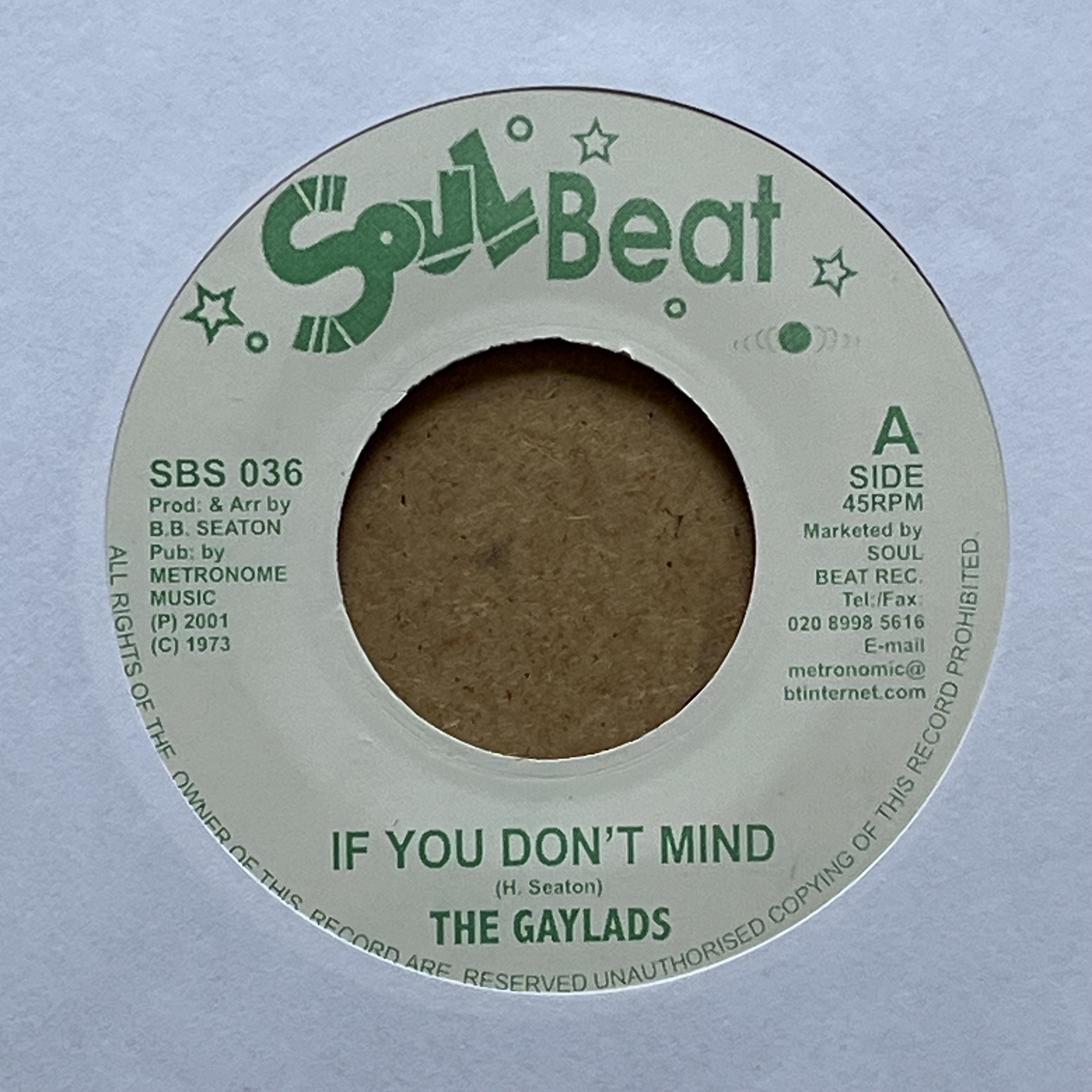The Gaylads – If You Don't Mind/People Crying