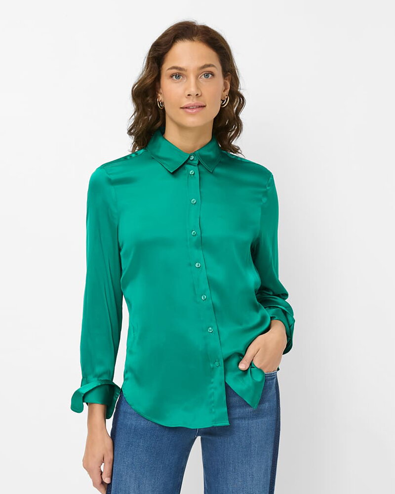 Skjortblus Victoria smaragdgrön