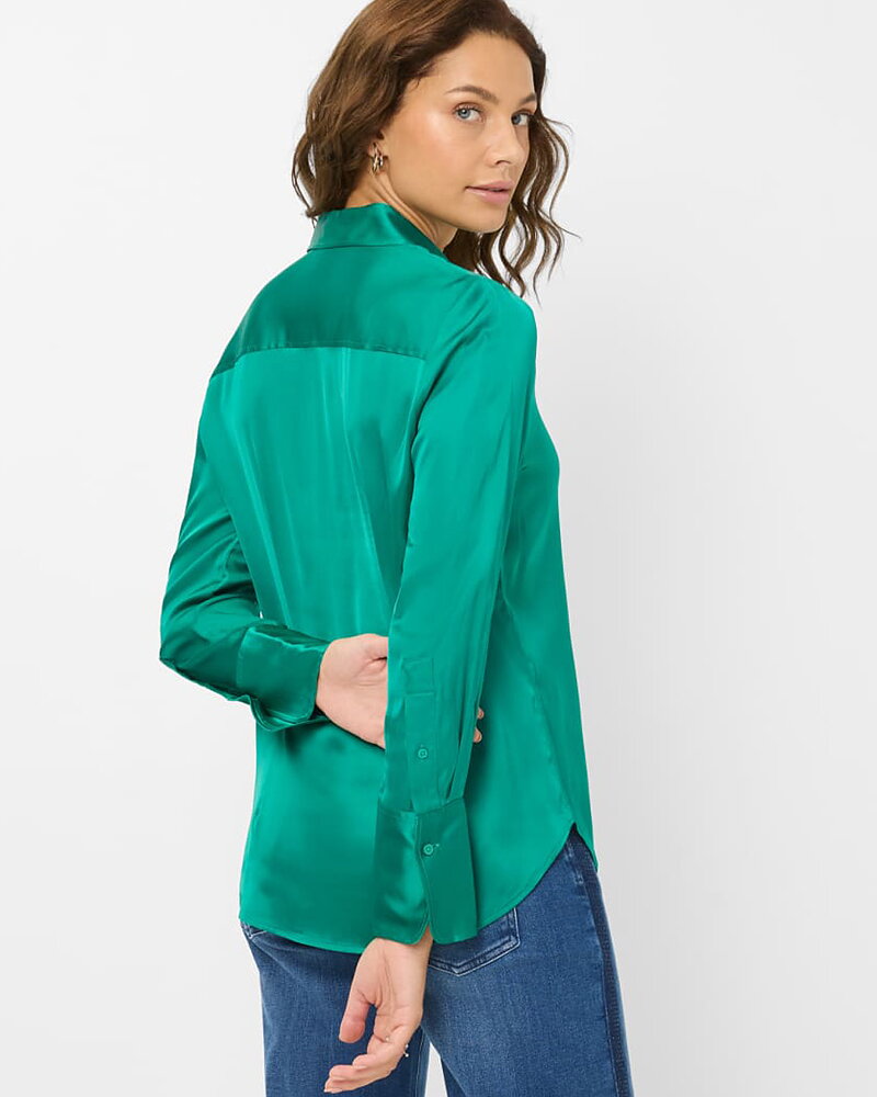 Skjortblus Victoria smaragdgrön