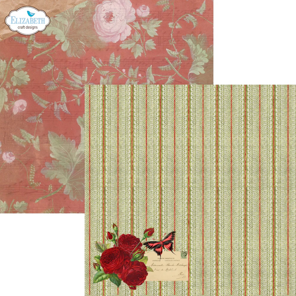 Elizabeth  -  Printed Cardstock -12x12 - Romantic Revival - 8