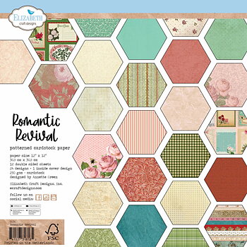 Elizabeth  -  Printed Cardstock -12x12 - Romantic Revival