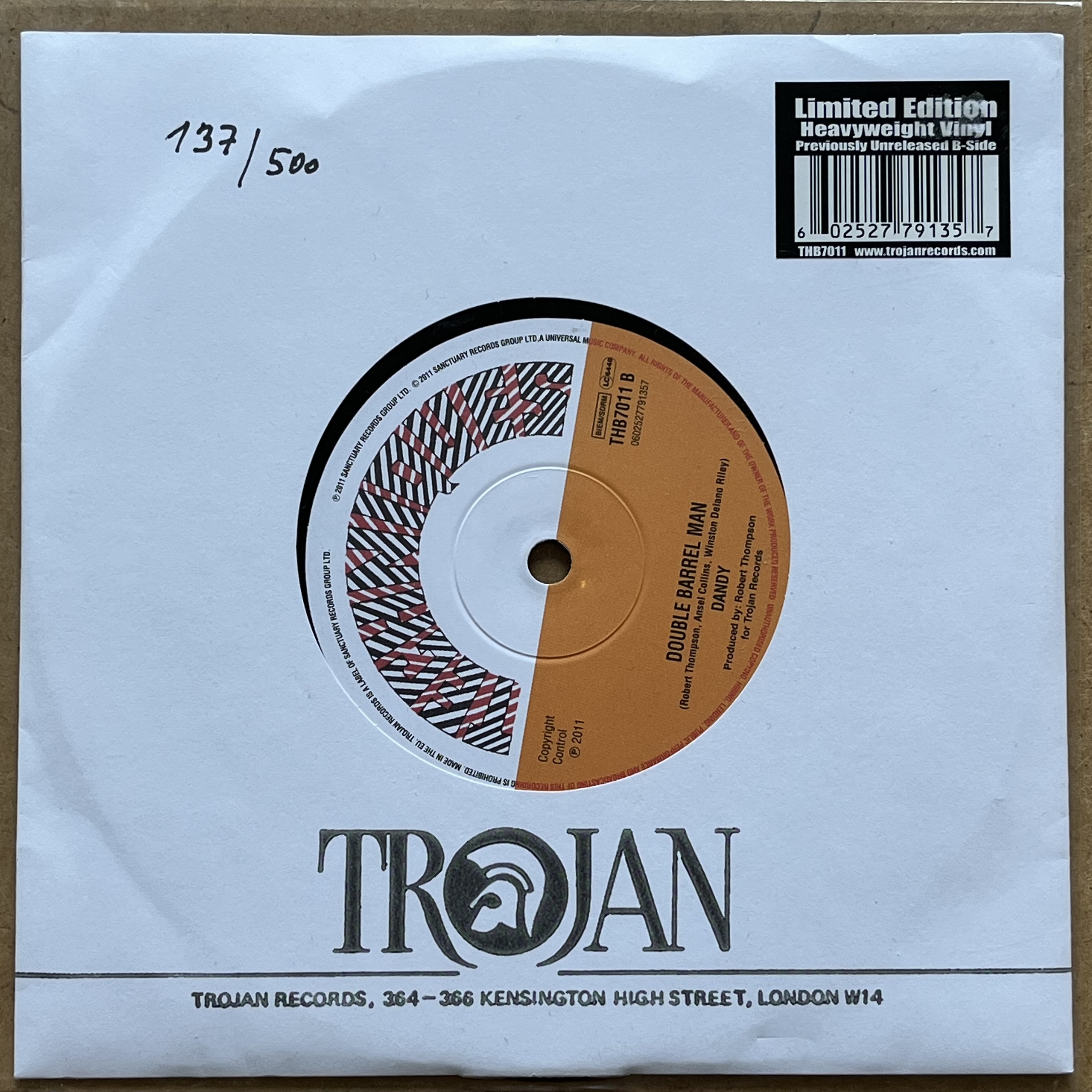 Ansel Collins/Dandy – Double Or Nothing/Double Barrel Man
