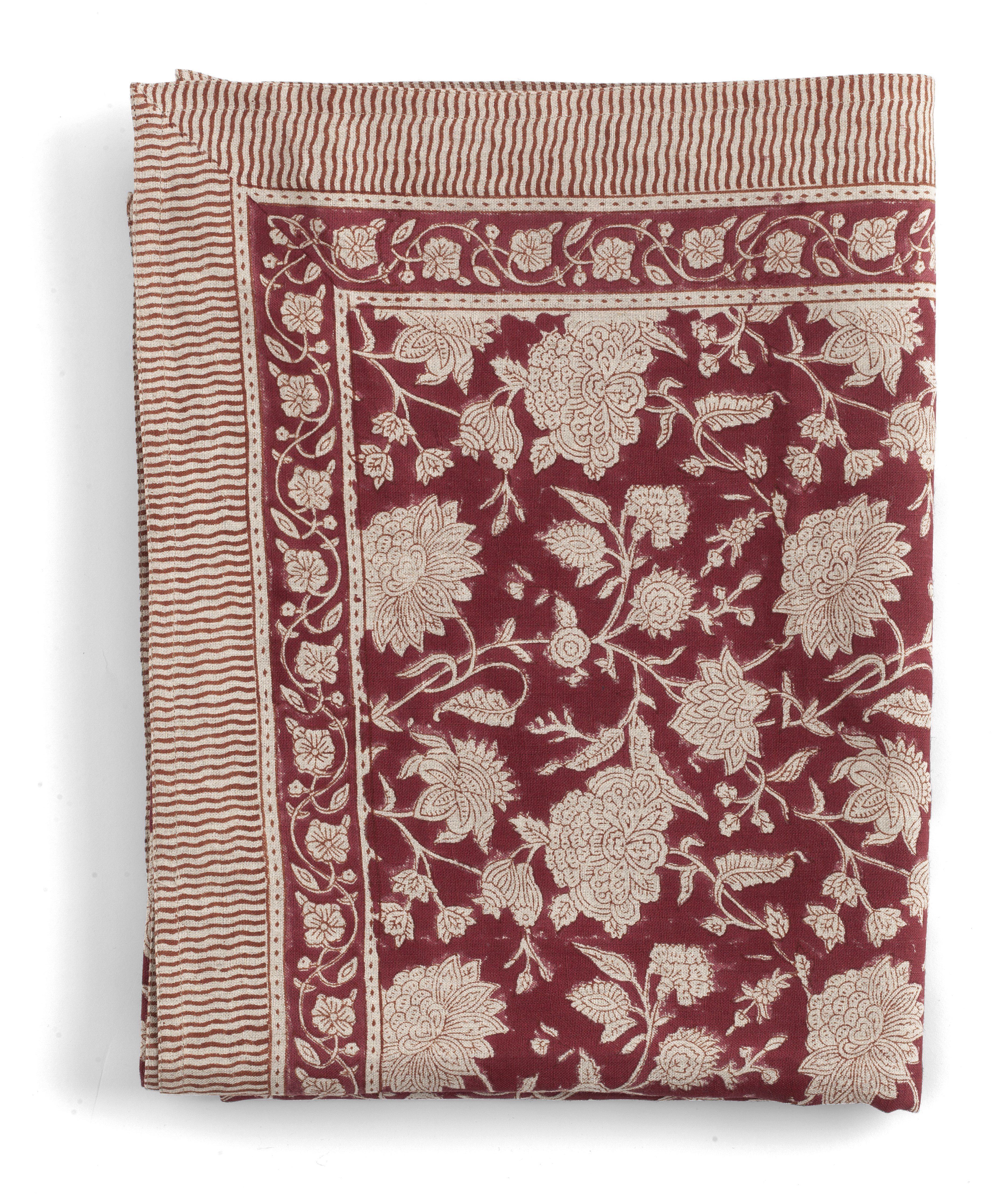 Linneduk - INDIAN ROSE Red - Chamois 