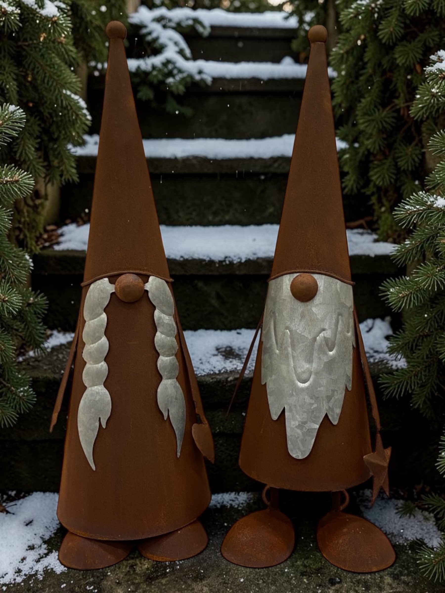 Weihnachtsfrau mit Zinkhaar und Herz/6 Stück pro Packung - 2
