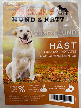 Häst med Sötpotatis och Granatäpple 2kg