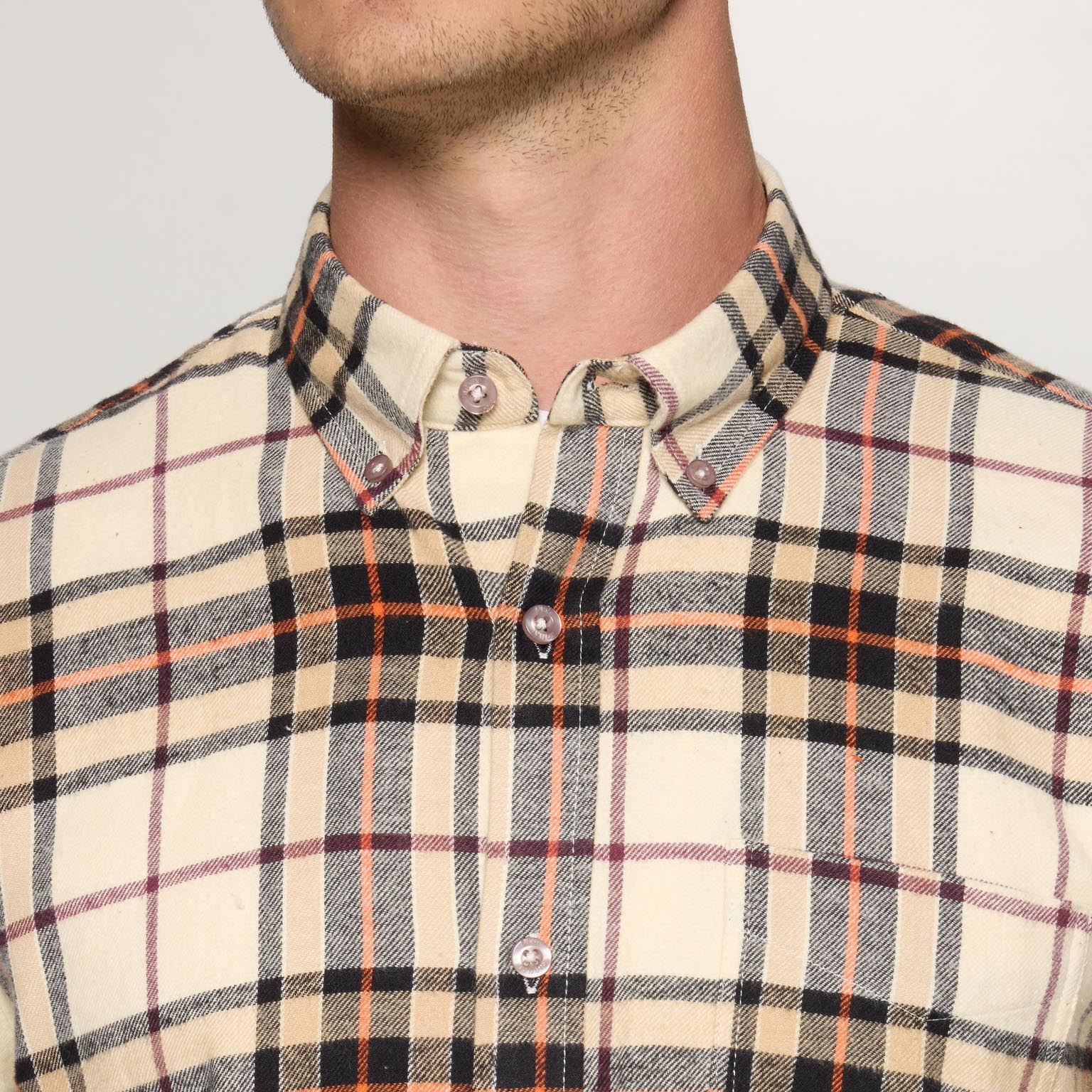 Signal - Sven Check Shirt - Tiger Orange - 3