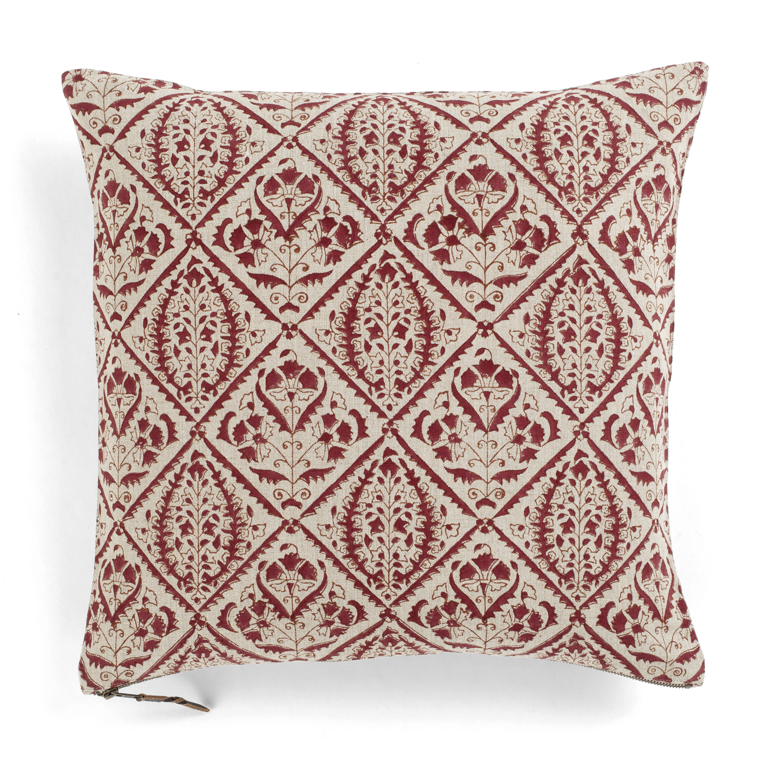 Kuddfodral - JAIPUR Red LINNEN - Chamois