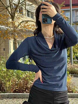 Selected Femme Sandra Cowl Neck Top