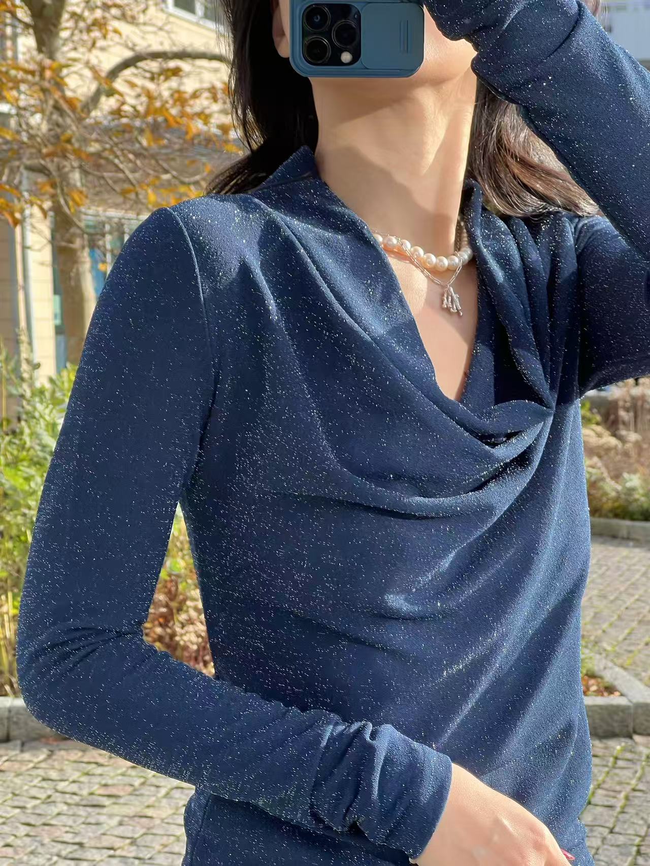 Selected Femme Sandra Cowl Neck Top - 2