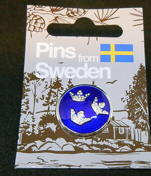 Pin Tre kronor Silverfärgad