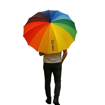 Großer Regenbogenregenschirm mit Ihrem eigenen Aufdruck