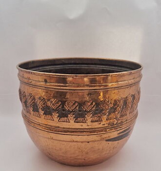 Flower pot copper art noveau