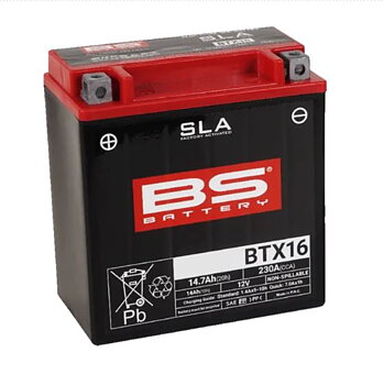 MC/ATV Batteri 12V 14Ah BS Battery BTX16 – AGM Underhållsfritt