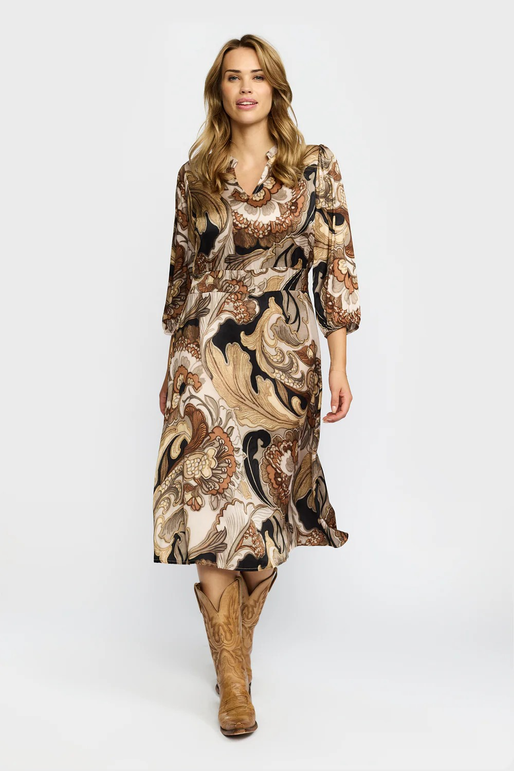 Rosa Dress - Golden Leaf - 2-Biz