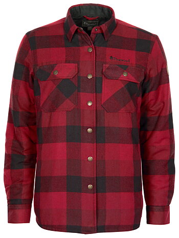 Pinewood Canada Classic 2.0 Vadderad Skjorta Dam Röd/Svart