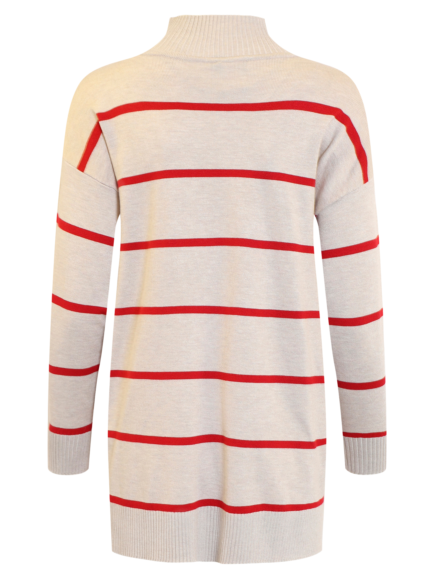 Polotröja - Beige Röd Rand - Jensen - 3