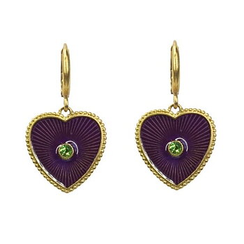 Je m'aime örhängen plum