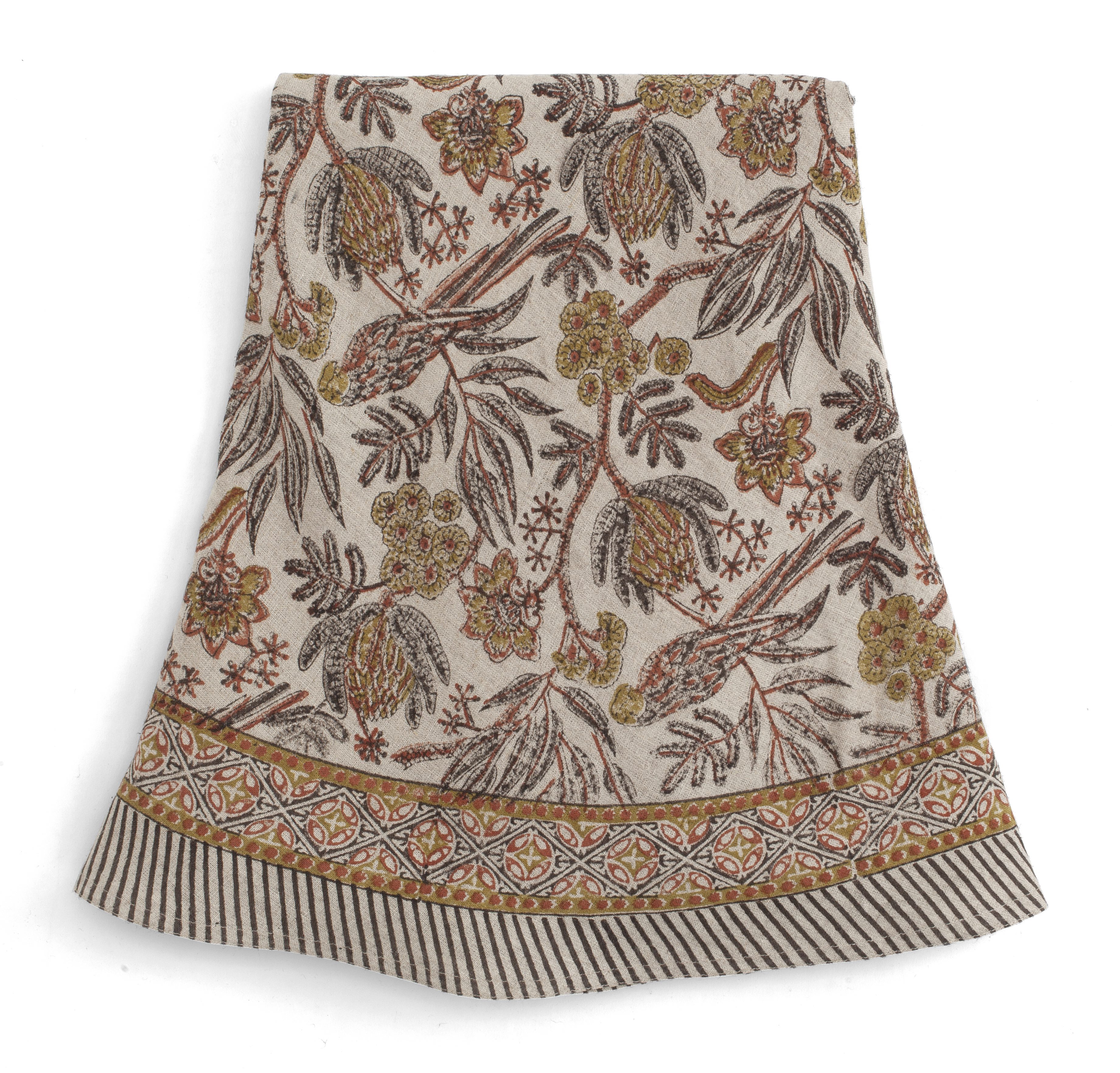 Rund linneduk - PARROT 220 cm - Chamois