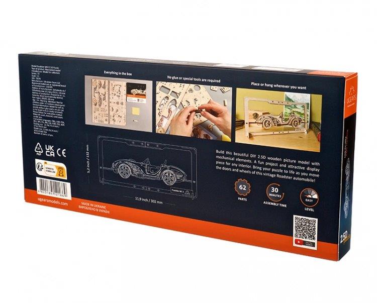 Ugears Roadster MK3 2.5D Puzzle* - 9