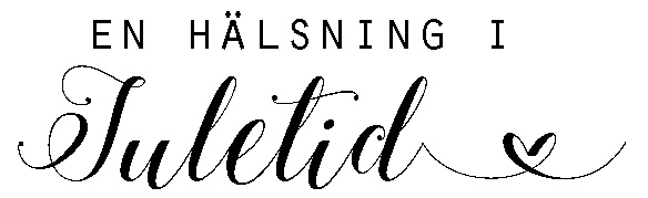 En hälsning i juletid, 71x20mm, Gummistäpel, Reprint