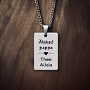 Halsband bricka -  Älskad pappa