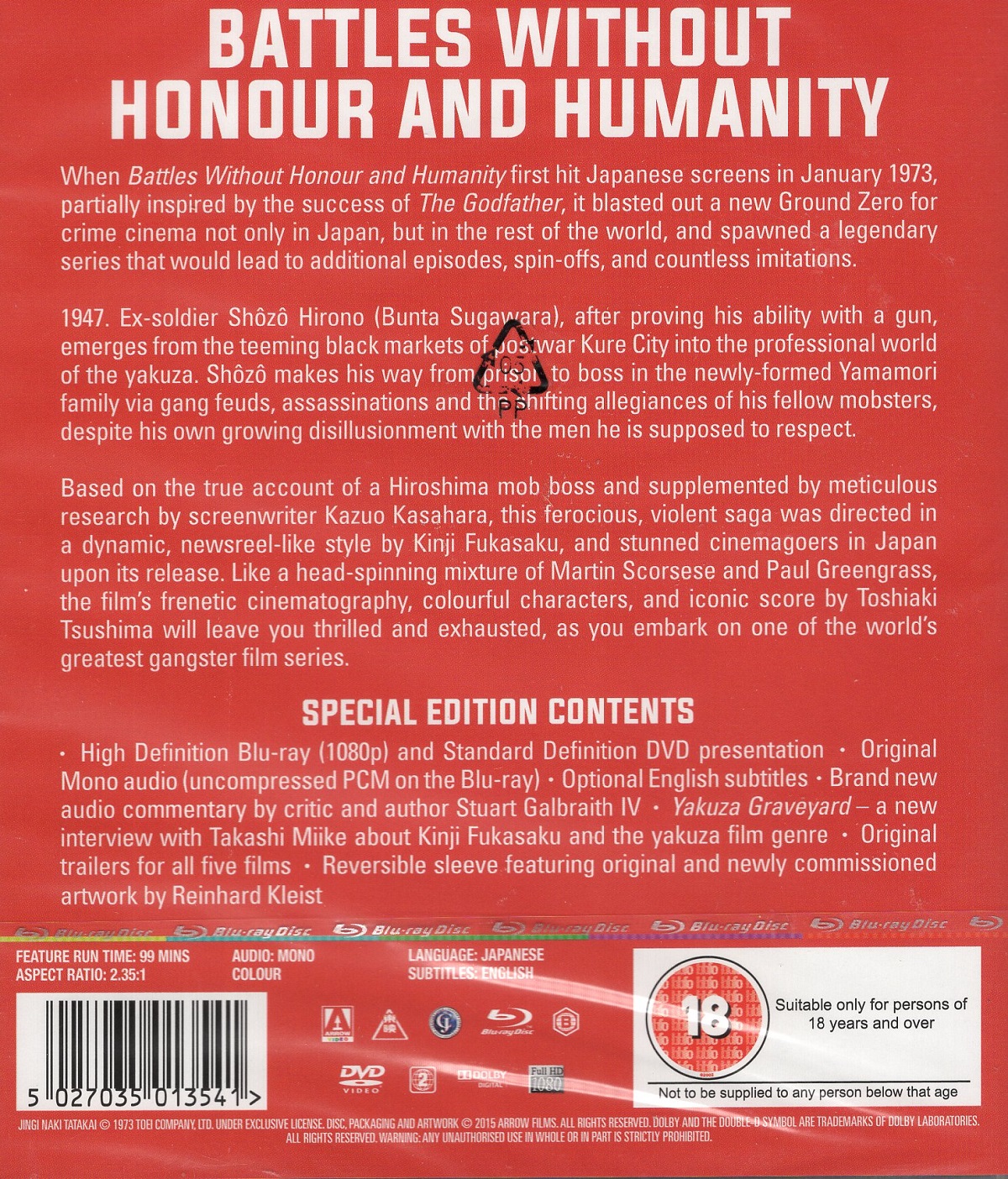 The Yakuza Papers: Battles Without Honour And Humanity (ej svensk text) (Blu-ray + DVD) - 2