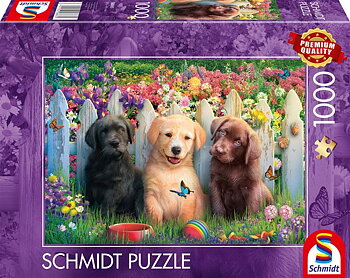 Cute Puppies Scene, 1000 Bitar Schmidt