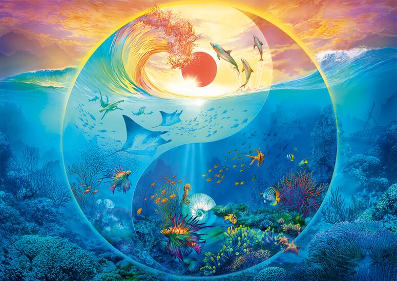 Yin & Yang in the Realm of Marine Animals , 1000 Bitar Schmidt