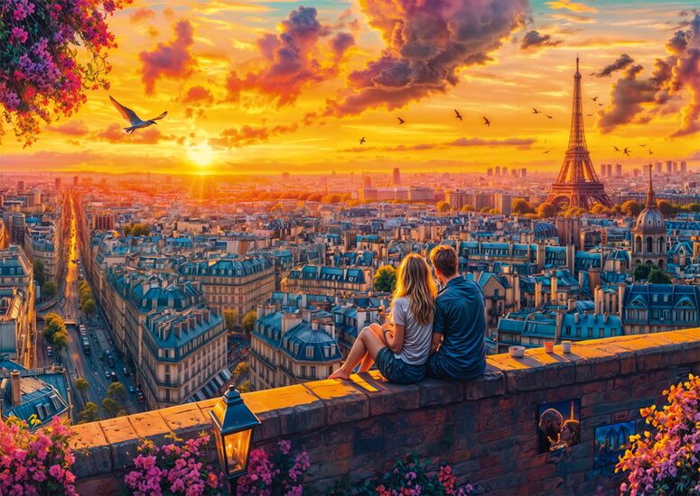 Paris Rooftop Whispers, 1000 Bitar Schmidt
