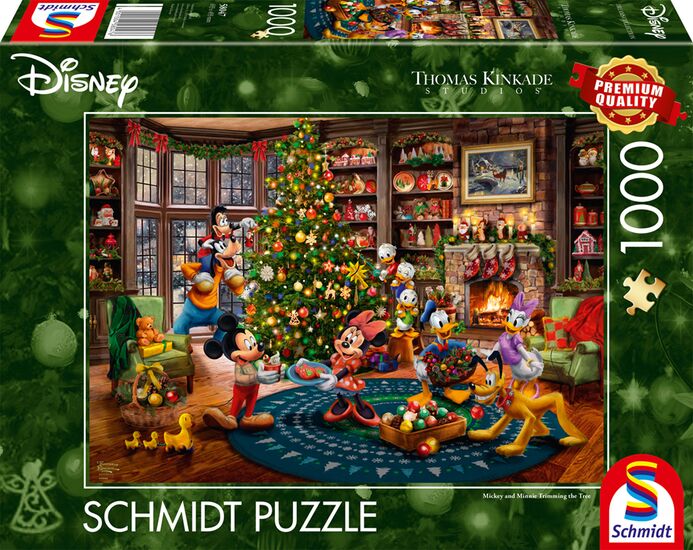 Mickey & Minnie Trimming the Tree, 1000 Bitar Schmidt - 2