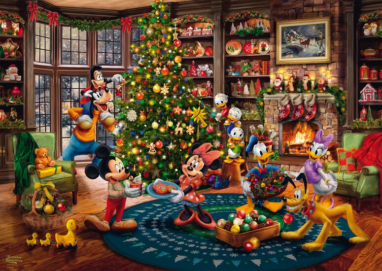 Mickey & Minnie Trimming the Tree, 1000 Bitar Schmidt