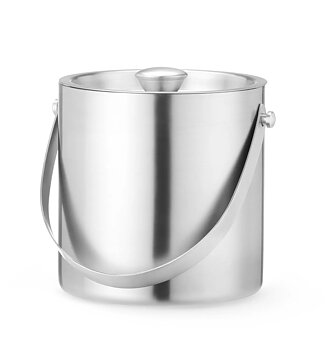 Ice bucket with double-walled design