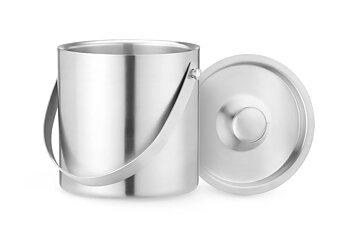 Ice bucket with double-walled design