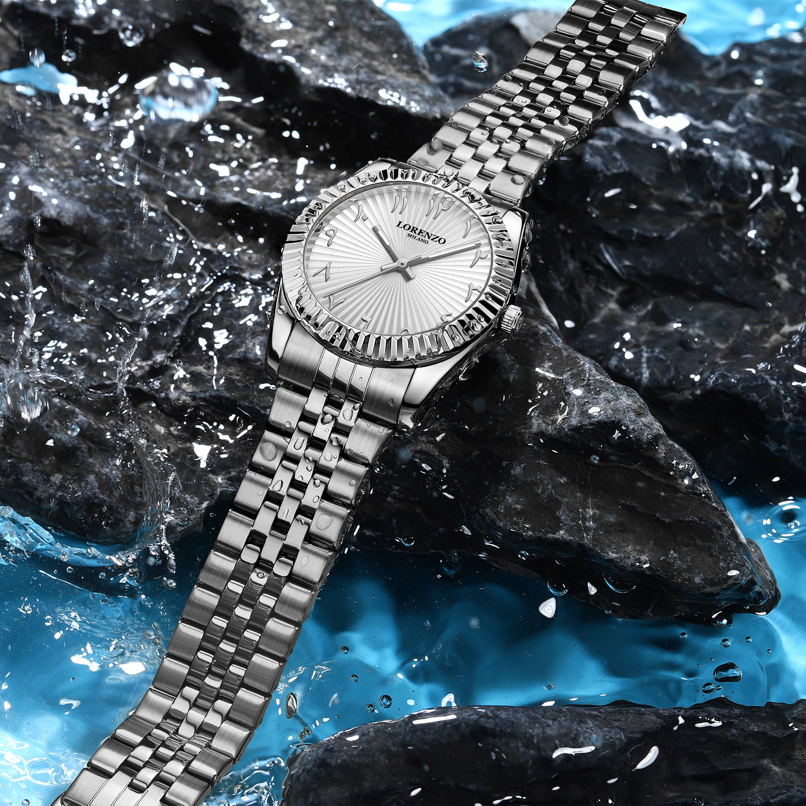 Lorenzo Starburst Arabic Silver - 5