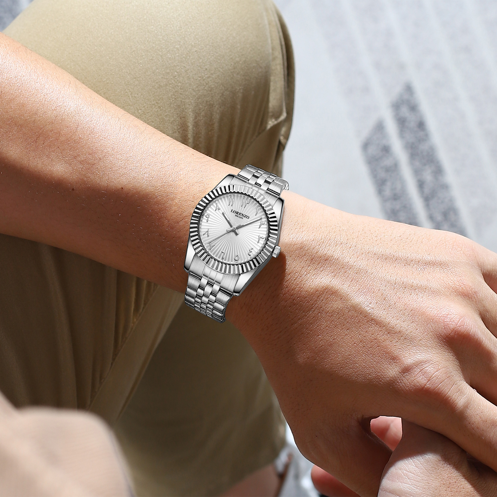 Lorenzo Starburst Arabic Silver - 7