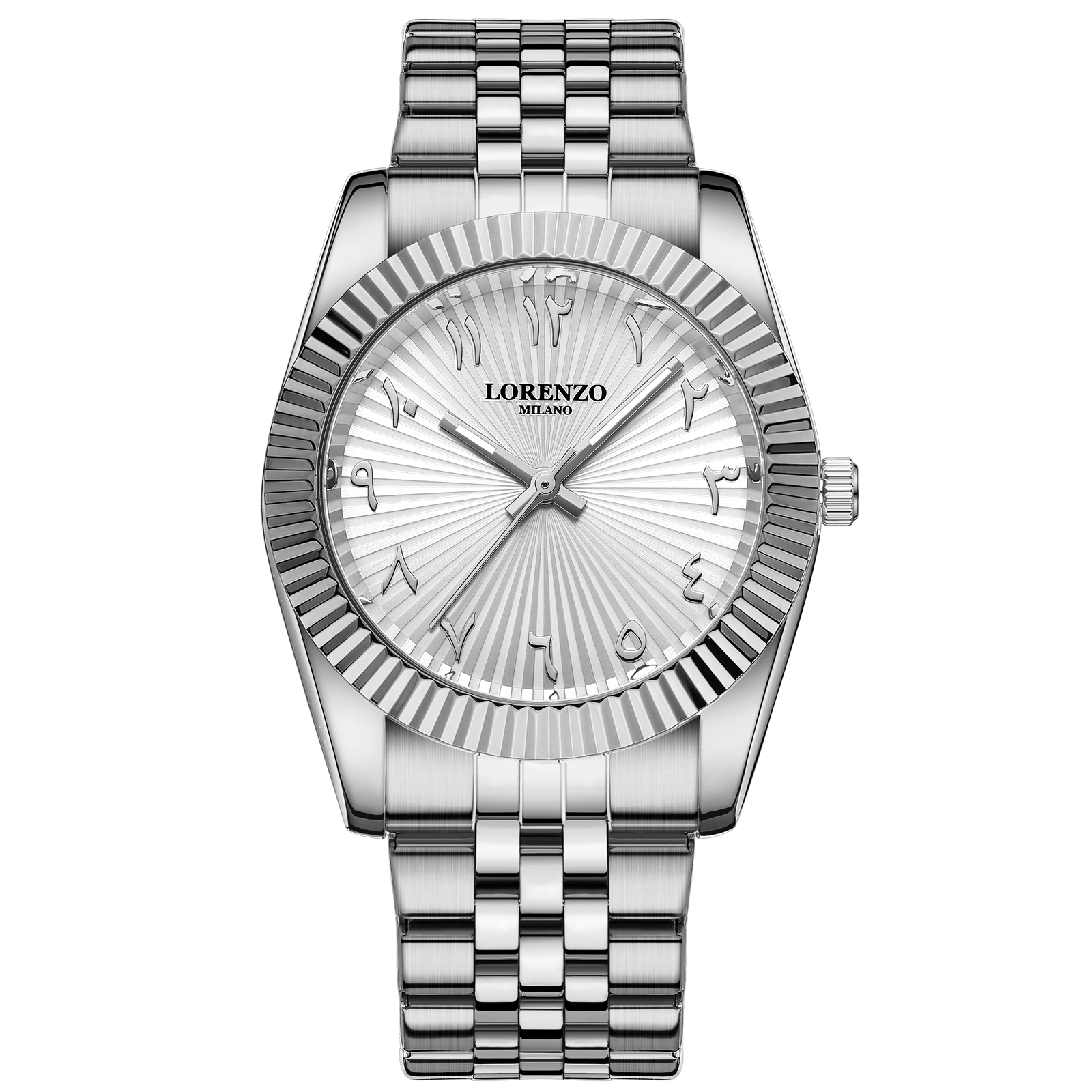 Lorenzo Starburst Arabic Silver