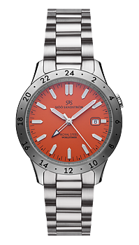020104 Sjöö Sandström Royal Steel Worldtimer 41 orange