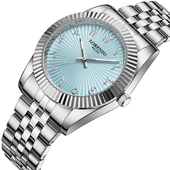 Lorenzo Starburst Arabic Silver Sky Blue