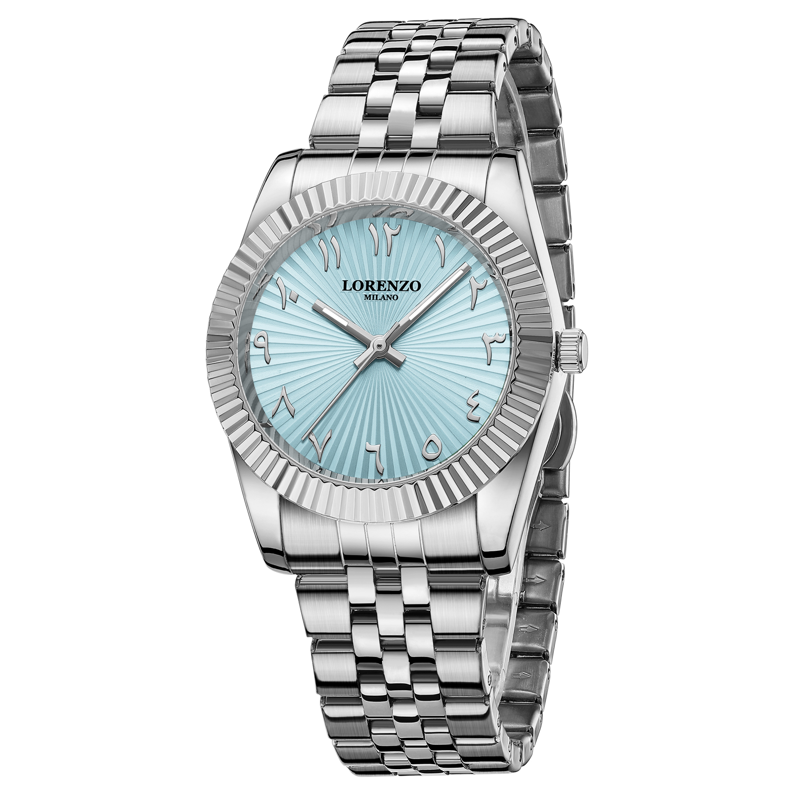 Lorenzo Starburst Arabic Silver Sky Blue - 3