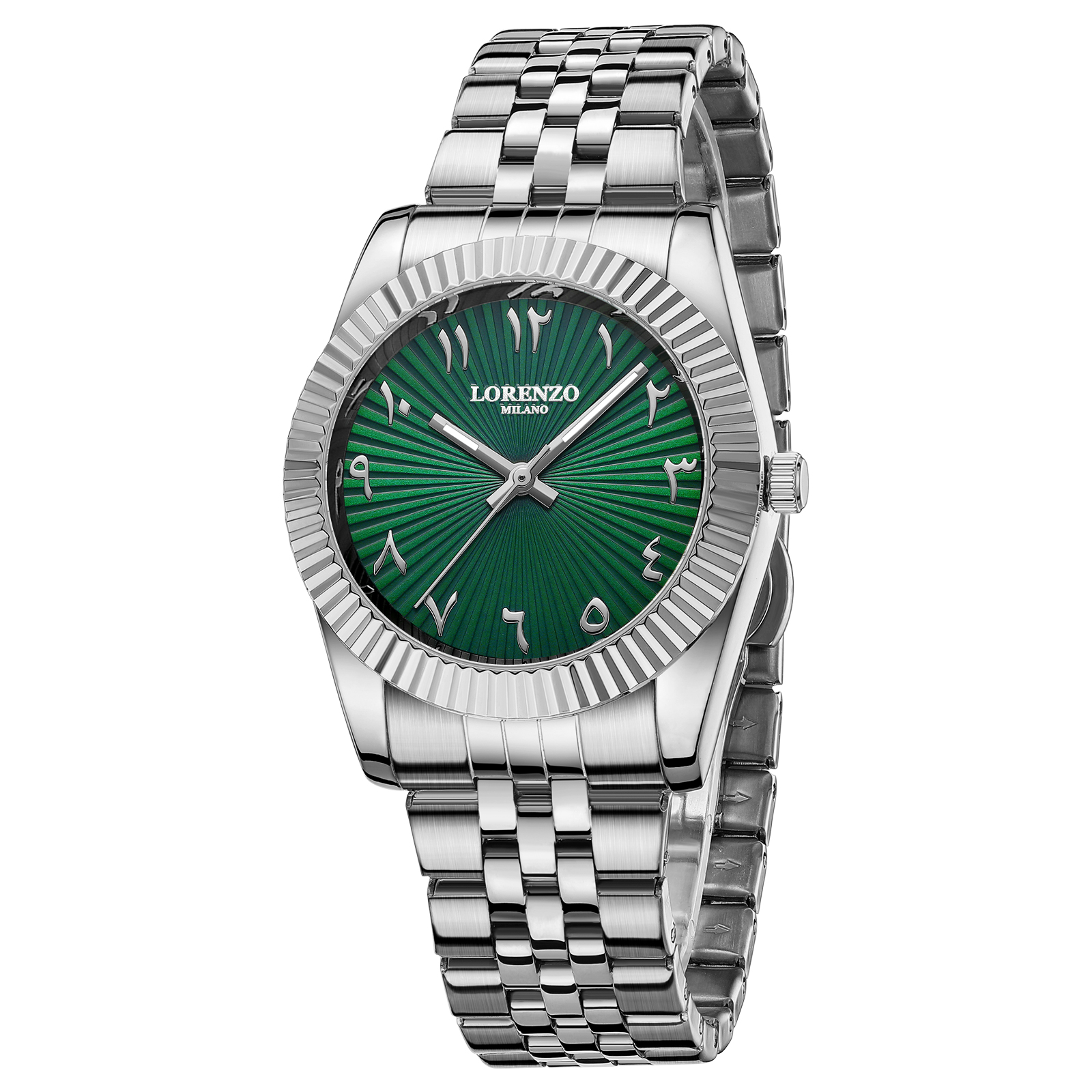 Lorenzo Starburst Arabic Silver Green - 3