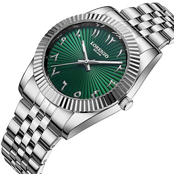 Lorenzo Starburst Arabic Silver Green