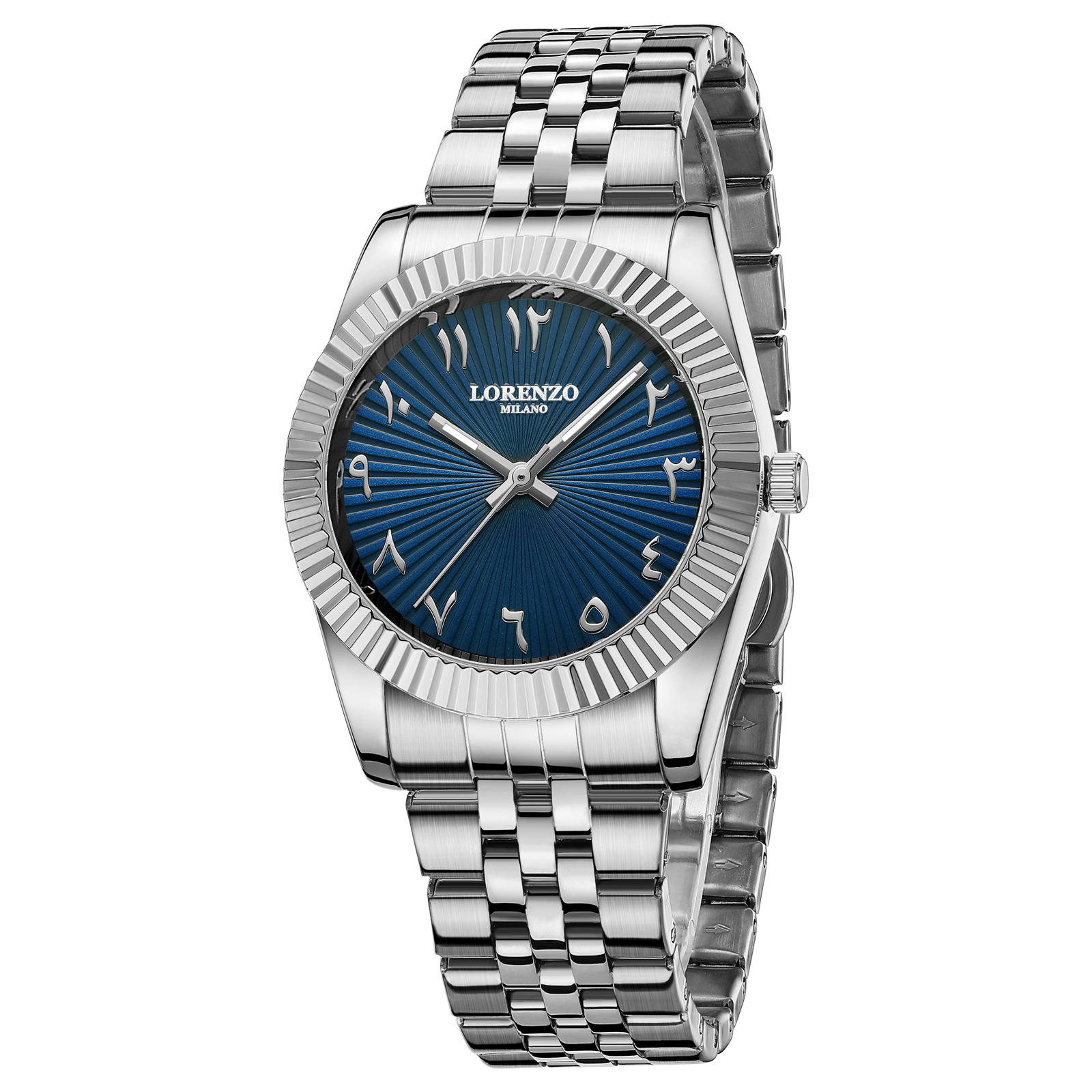 Lorenzo Starburst Arabic Silver Blue - 3