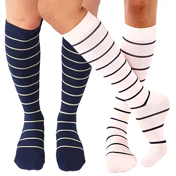 Raidalliset tukisukat, joissa on ohuet raidat – 2 paria