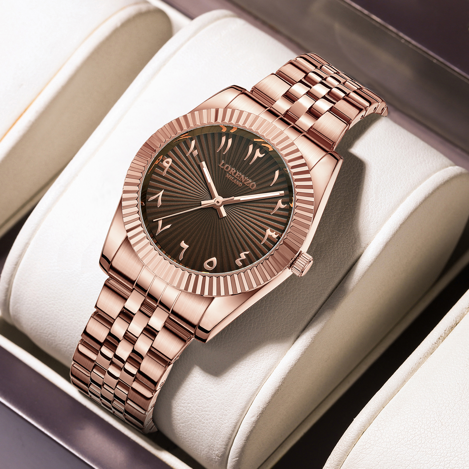 Lorenzo Starburst Arabic Rose Gold Brown - 8