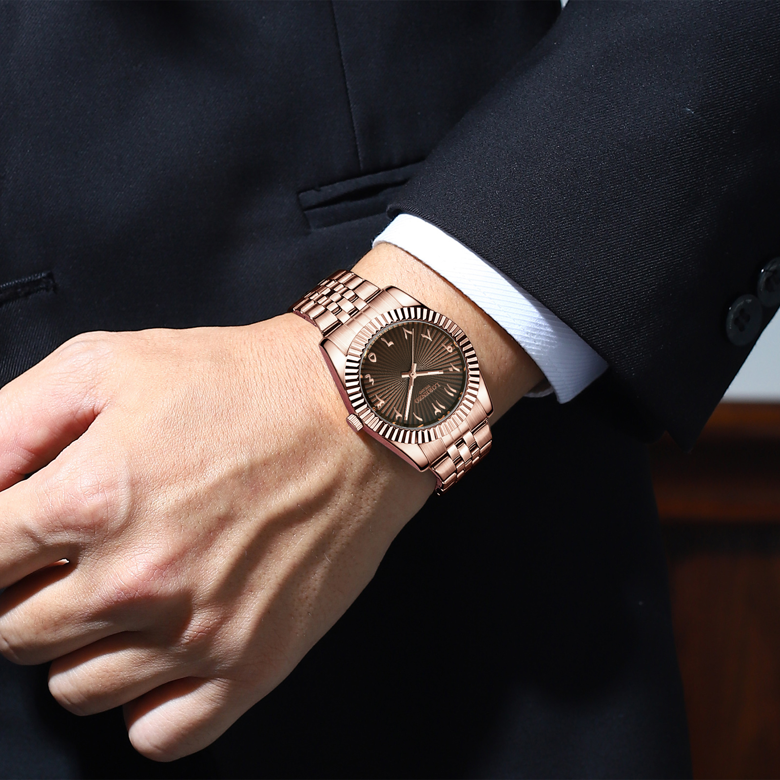 Lorenzo Starburst Arabic Rose Gold Brown - 6