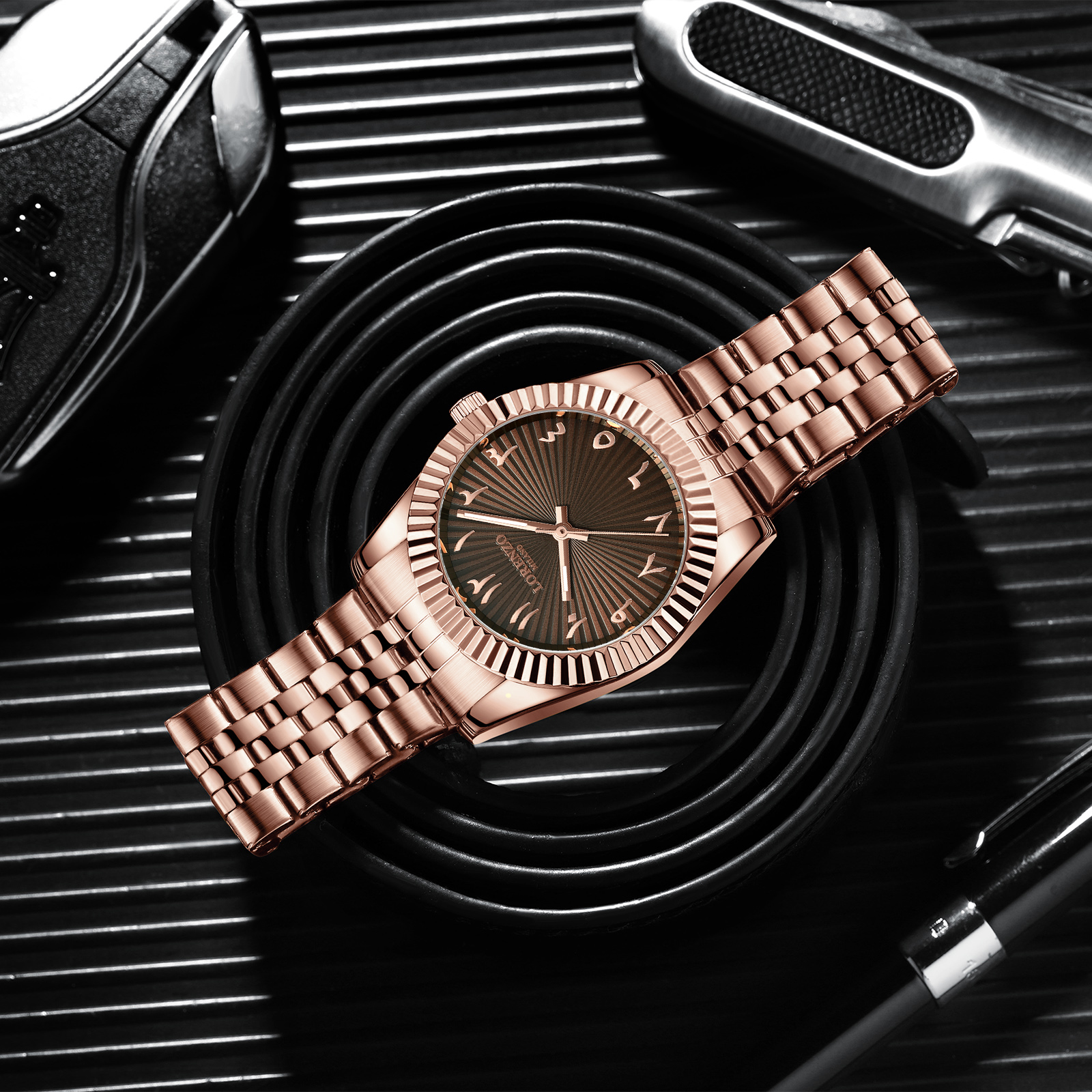 Lorenzo Starburst Arabic Rose Gold Brown - 4