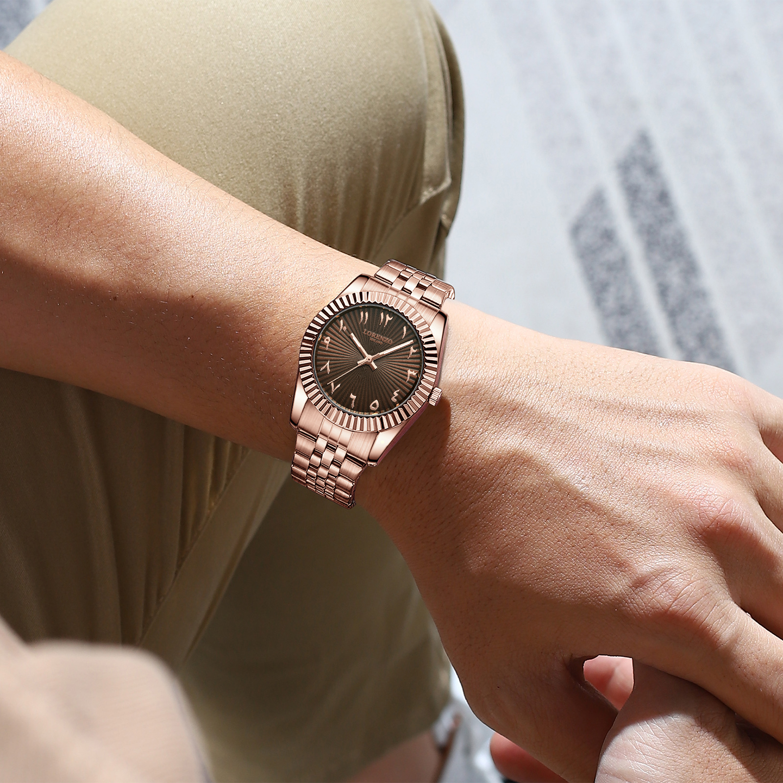 Lorenzo Starburst Arabic Rose Gold Brown - 7