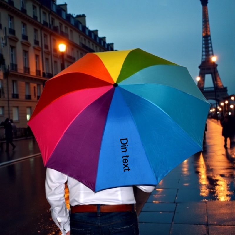 Kleiner faltbarer Regenschirm Pride mit eigenem Aufdruck