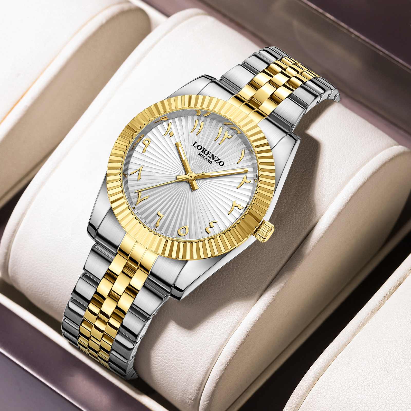 Lorenzo Starburst Arabic Silver Gold - 8